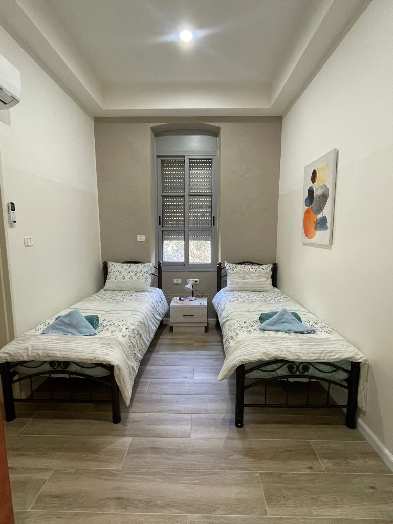 Bedroom at the Doctor's House, Christian volunteering accommodation in Nazareth.