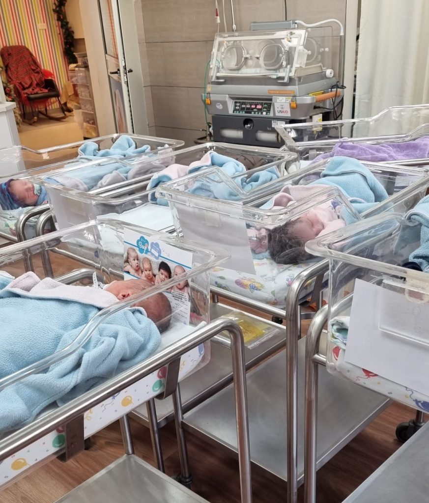 Babies at Nazareth Hospital's Maternity Ward