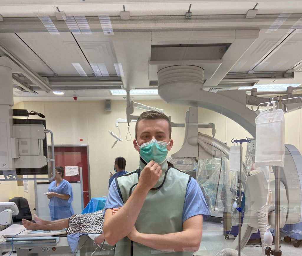 Dominic Fehler during his medical elective placement at the Nazareth Hospital.